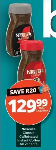 Checkers Nescafé Classic Caffeinated Instant Coffee offer