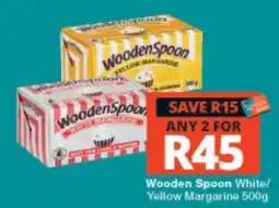 Checkers WOODEN SPOON WHITE/YELLOW MARGARINE 500g offer