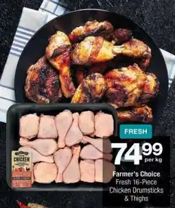 Checkers Farmer's Choice Fresh 16-Piece Chicken Drumsticks & Thighs offer