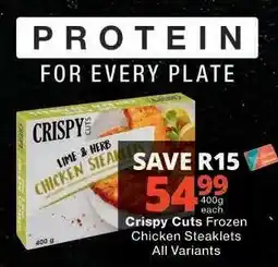 Checkers Crispy Cuts Frozen Chicken Steaklets offer