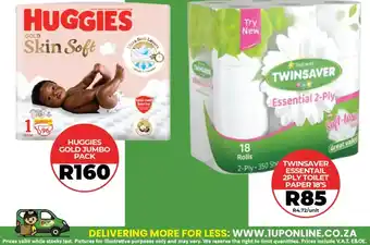 1UP Huggies Gold Skin Soft offer