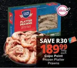 Checkers Cape Point Frozen Platter Prawns offer