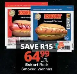 Checkers ESKORT RED/SMOKED VIENNAS offer