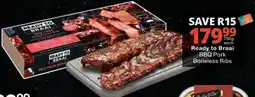 Checkers Ready to Braai BBQ Pork Boneless Ribs offer