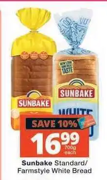 Checkers Sunbake Standard/Farmstyle White Bread offer