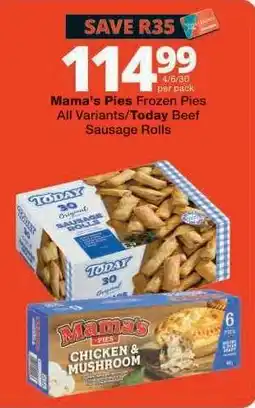 Checkers MAMA'S PIES FROZEN PIES offer