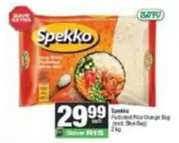 SuperSpar Spekko Parboiled Rice Orange Bag offer