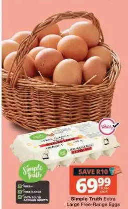 Checkers Simple Truth Extra Large Free-Range Eggs offer