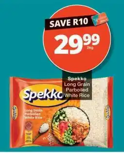 Checkers SPEKKO LONG GRAIN PARBOILED WHITE RICE offer