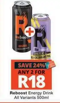 Checkers Reboost Energy Drink offer