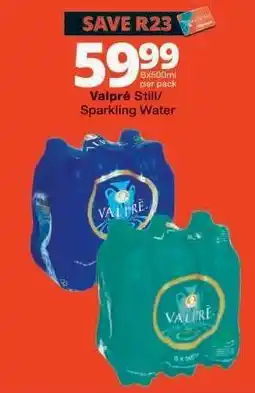Checkers VALPRE Still/Sparkling Water offer