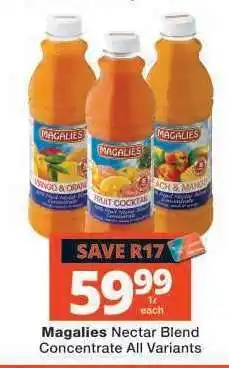 Checkers Magalies Nectar Blend Concentrate All Variants offer