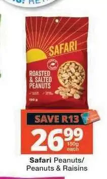 Checkers Safari Peanuts / Peanuts & Raisins offer