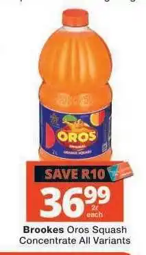 Checkers Brookes Oros Squash Concentrate offer