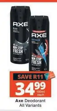 Checkers Axe Deodorant offer
