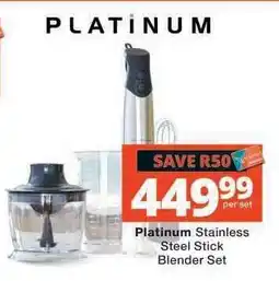Checkers Platinum Stainless Steel Stick Blender Set offer