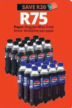 Checkers Pepsi Regular/Max Cold Drink offer