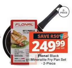 Checkers Flonal Black Mineralite Fry Pan Set offer