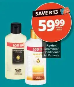 Checkers Revlon Shampoo/Conditioner offer