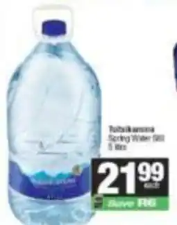 SuperSpar Tsitsikamma Spring Water offer