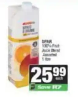 SuperSpar SPAR 100% Fruit Juice Blend Assorted offer