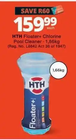 Checkers HTH Floater+ Chlorine Pool Cleaner offer