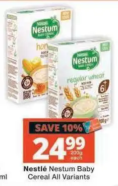 Checkers NESTLÉ NESTUM BABY CEREAL all variants offer