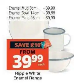 Checkers Ripple White Enamel Range offer