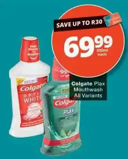 Checkers Colgate Plax Mouthwash offer