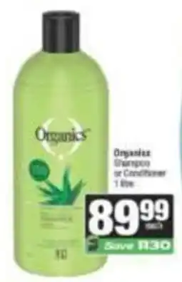 SuperSpar Organics Shampoo or Conditioner offer