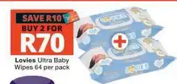 Checkers Lovies Ultra Baby Wipes offer