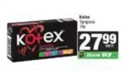 SuperSpar Kotex Tampons offer