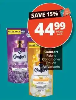 Checkers Comfort Fabric Conditioner Pouch offer