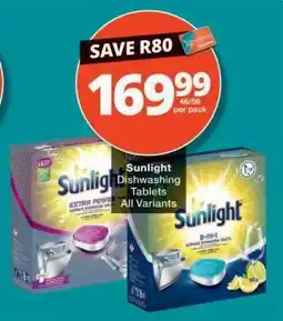 Checkers Sunlight Dishwashing Tablets offer
