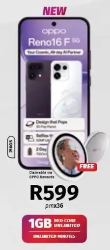 Vodacom OPPO Reno16 F 5G offer