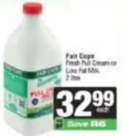 SuperSpar Fair Cape Fresh Full Cream or Low Fat Milk offer