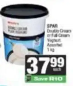 SuperSpar SPAN Double Cream or Full Cream Yogurt offer