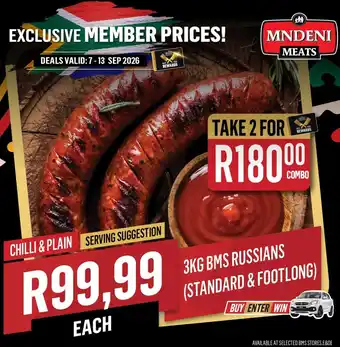 Mndeni Meats 3KG BMS Russians