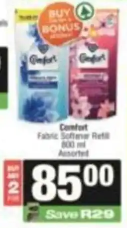 SuperSpar Comfort Fabric Softener Refill Assorted offer