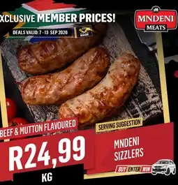 Bluff Meat Supply Mndeni Meats Sizzlers offer