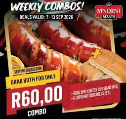 Bluff Meat Supply BMS Cheese Russians (6's) & Lupo Hot Dog Rolls (6's) offer
