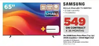 SAMSUNG 65-Inch Mini-LED TV 65M70H