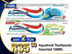 Take 'n Pay Aquafresh Toothpaste Assorted offer