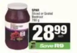 SuperSpar SPAR Sliced or Grated Beetroot offer