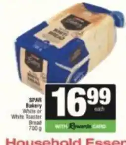 KwikSpar SPAR Bakery White or White Toaster Bread offer
