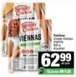 Spar Simply Chicken Viennas Assorted offer
