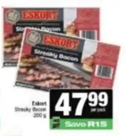 Spar Eskort Streaky Bacon offer