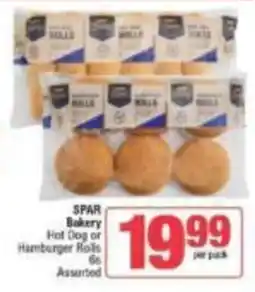 Spar SPAR Bakery Hot Dog or Hamburger Rolls Assorted offer