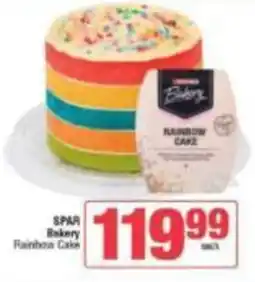 Spar SPAR Bakery Rainbow Cake offer