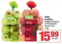Spar SPAR freshline Golden Delicious or Red Apples Snack Pack offer